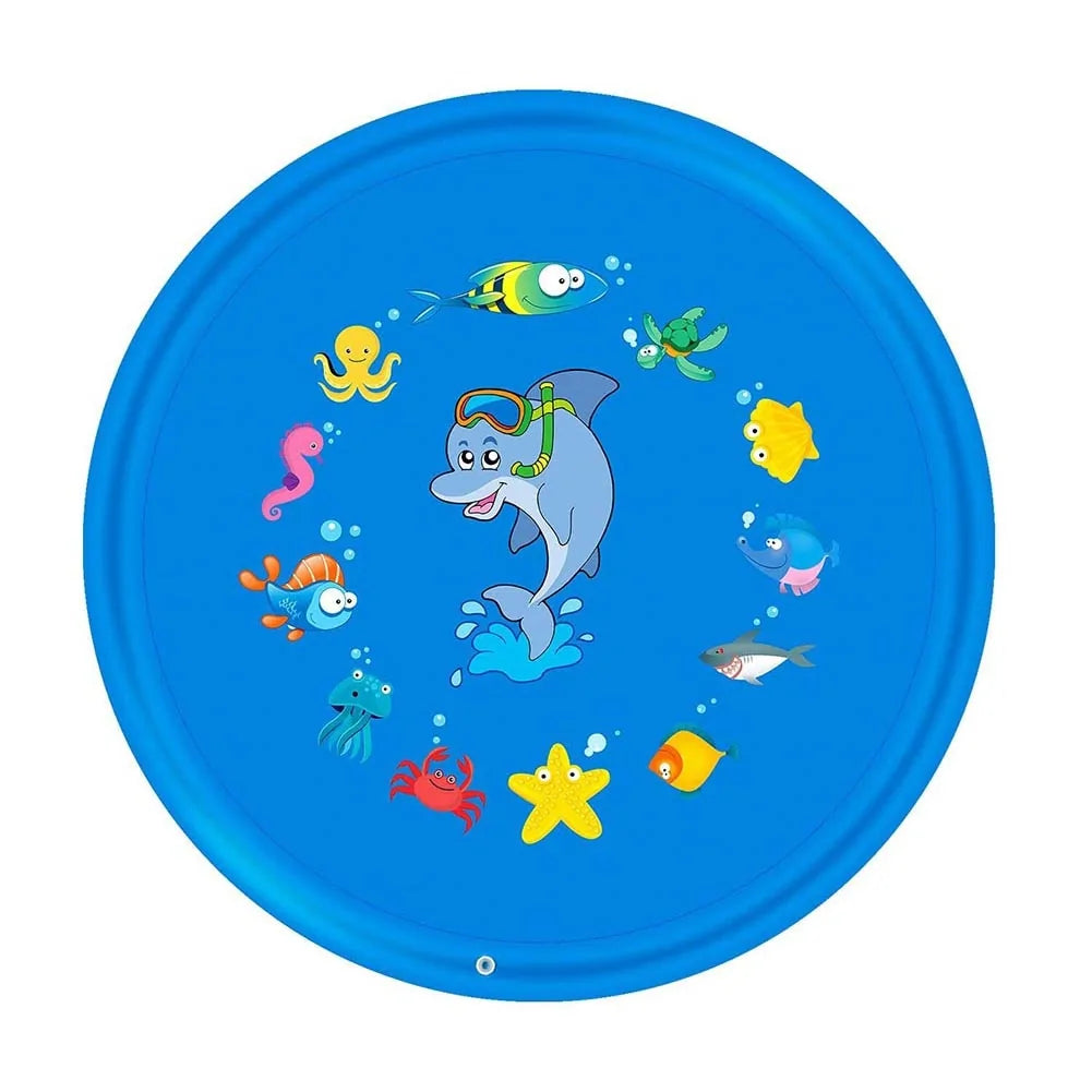 Sea Splash Kids Sprinkler Pad – Outdoor Water Play Mat